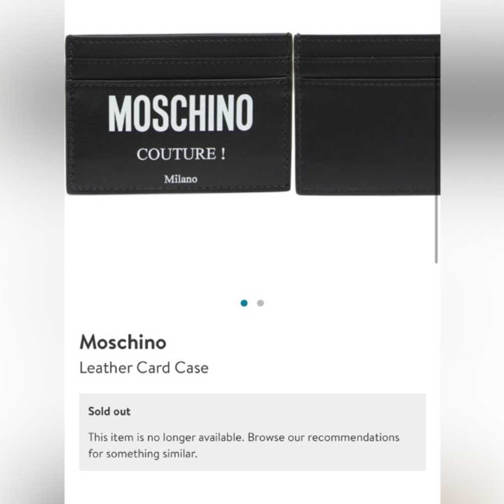 MOSCHINO Leather Card Case - Picture 5 of 6